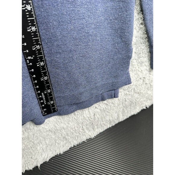 Duluth Trading Co Thermal Mens XLT Blue‎ Waffle Knit Pocket Long Sleeve Shirt - Picture 4 of 6